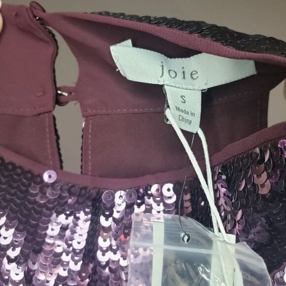 NWT Joie Lei Lei Sequined Sleeveless Halter Top Size S - Picture 10 of 12